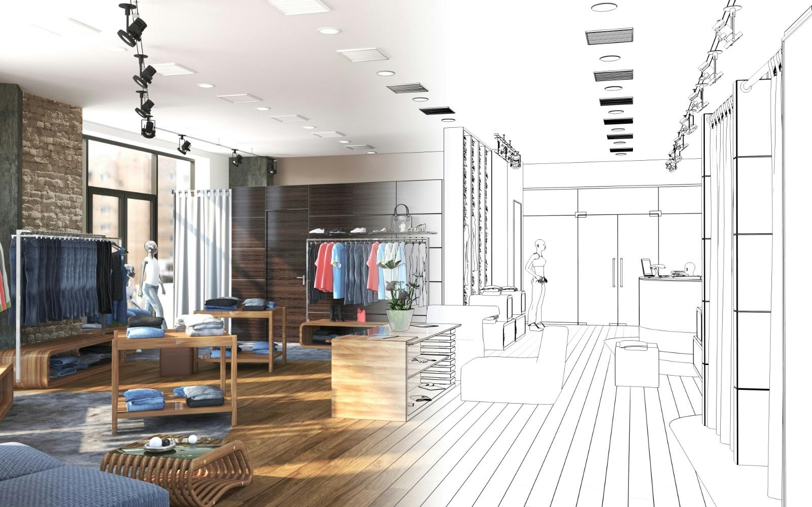 retail clothing store layout