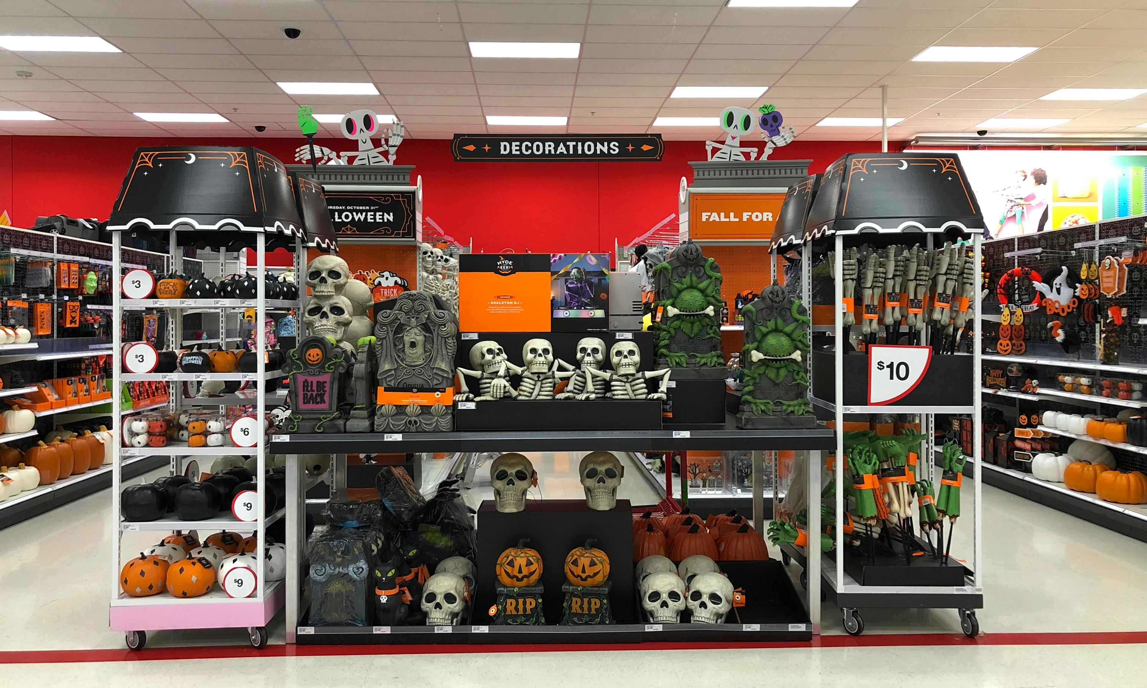 Halloween display at a large department store