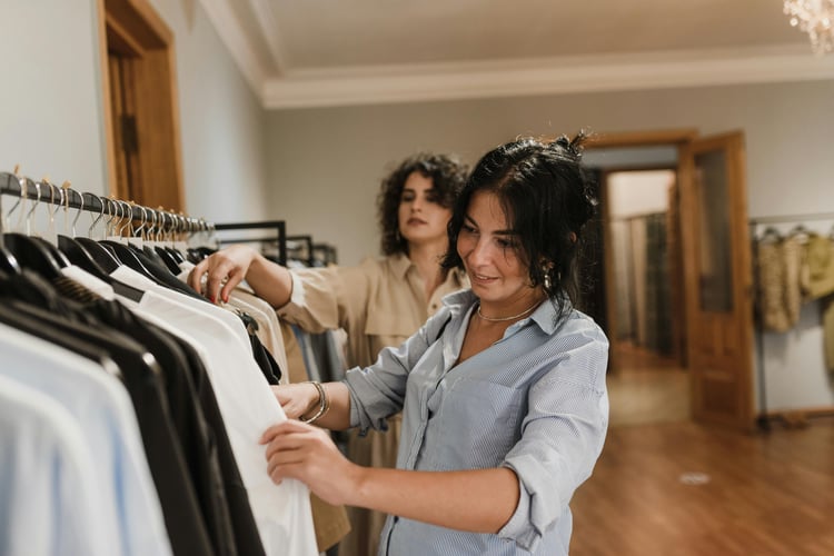 two women shopping together