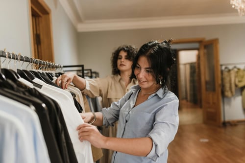 two women shopping together